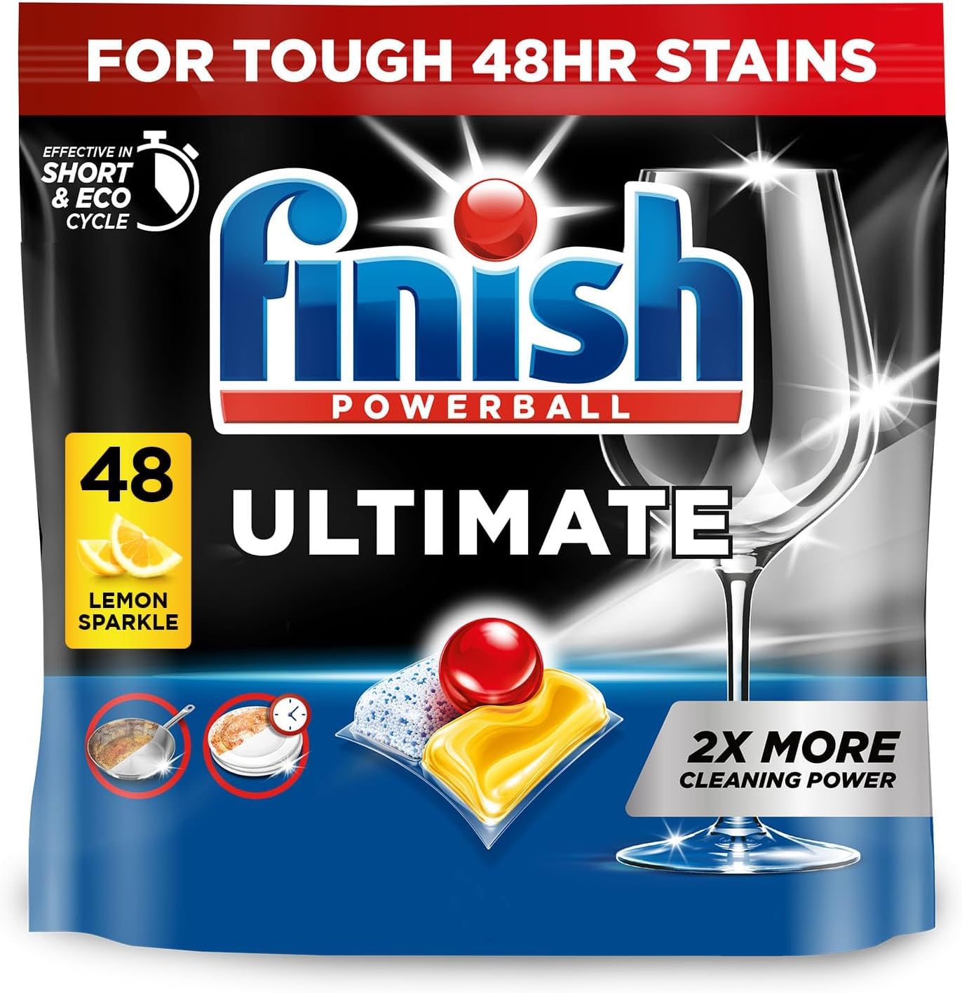 Finish Ultimate All In 1 Lemon Sparkle 48 Tabs