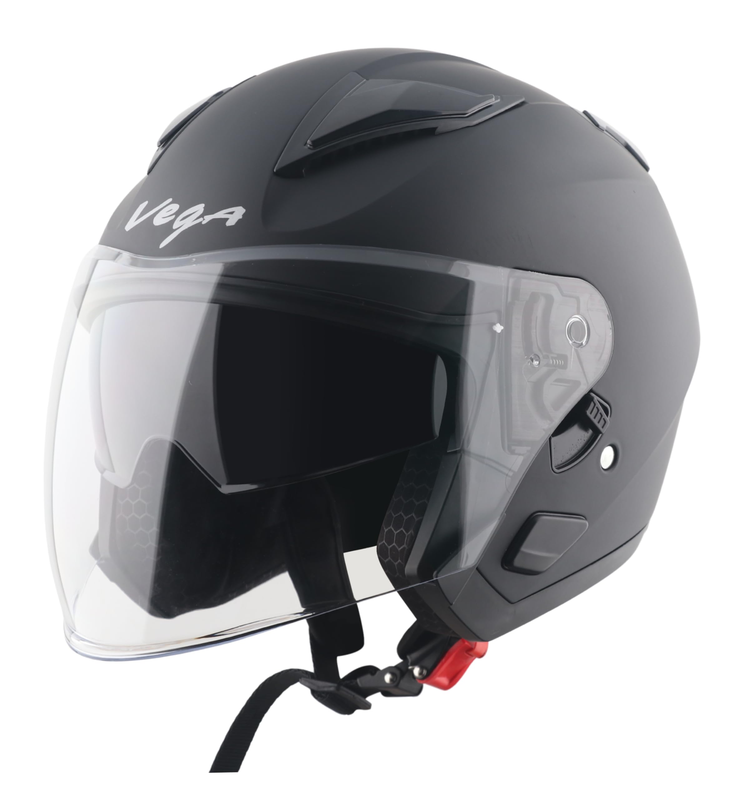VO-03 Swift DV Solid Colors Full Face Helmet | ISI Certified | High Impact Resistant | Dual Visor | for Men & Women | Motorbike Safety Gear-Dull Black, Size:XL-image-37