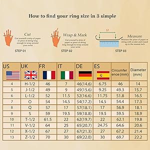 Adramata Bague Femme Or 14 Carats, Bagues De Déclaration CZ Empilables