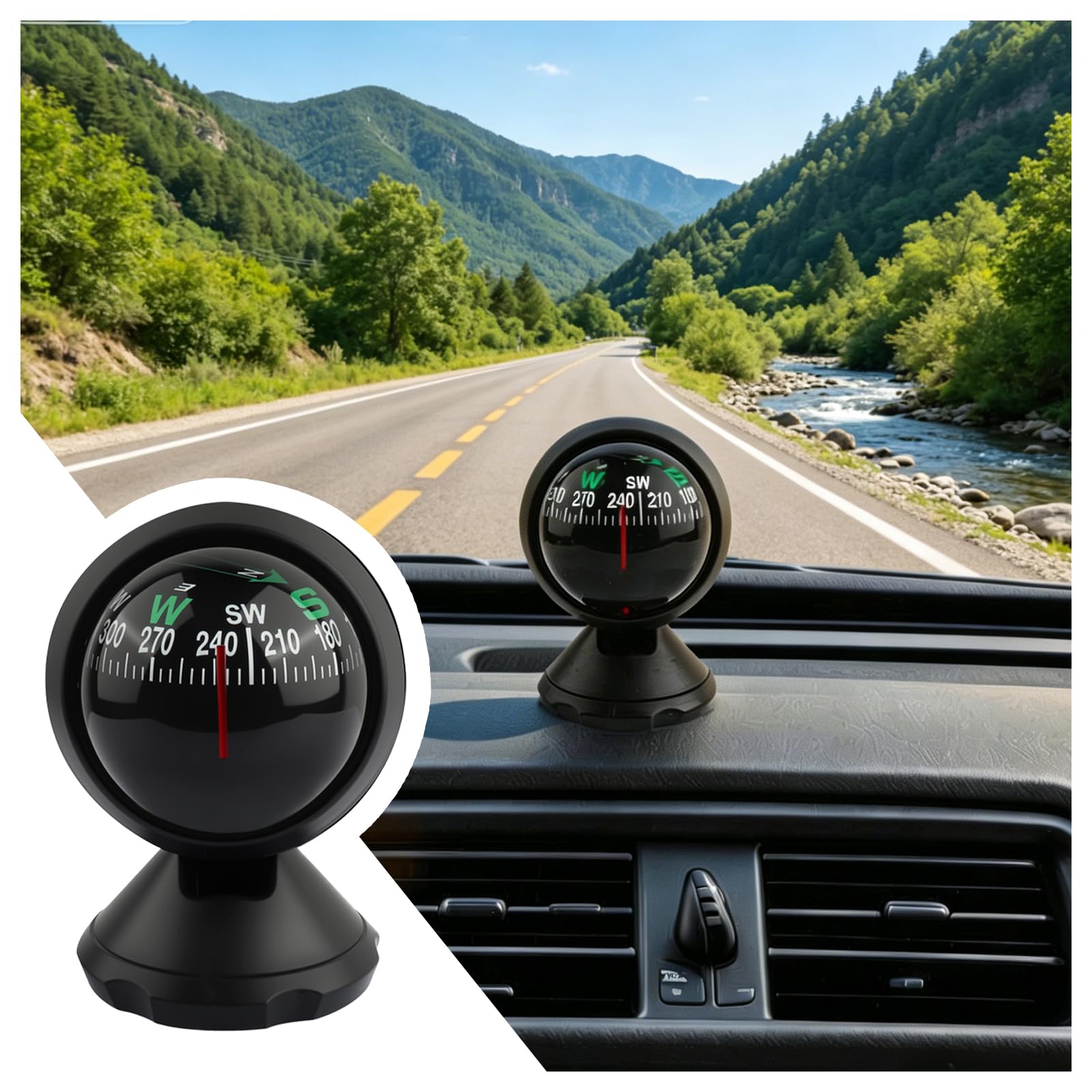 Photo 1 of 2026 New Upgraded Car Compass Dashboard Adjustible,Night Vision Compass for Car Dashboard for Direction Guidance,Portable Dashboards Compasses for Cars Interior Accessories
