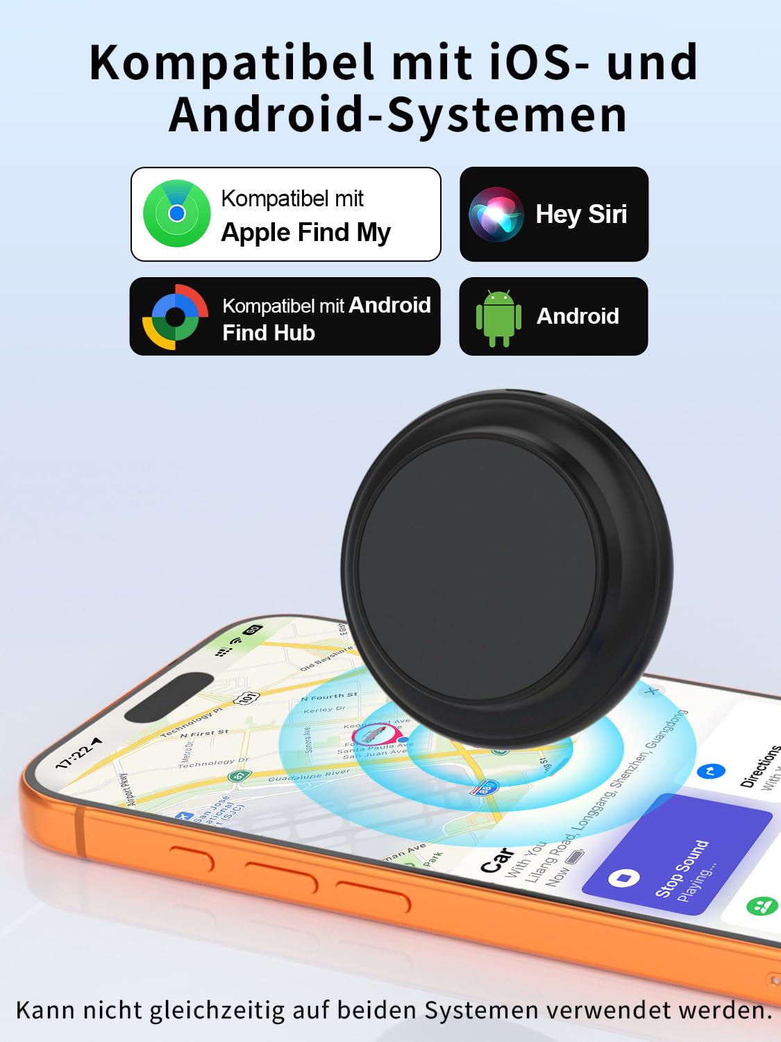 GPS Tracker Auto Ohne ABO, Magnetischer GPS-Tracker für Fahrzeuge Kompatibel mit iOS und Android, IP67 Wasserdicht, Globale Abdeckung Verstecktes Auto Ortungsgerät, für Autos,Motorräder,Fahrräder
