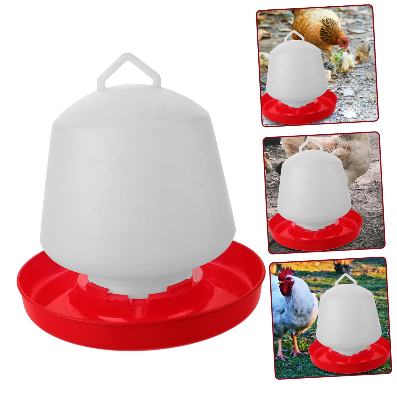 POPETPOP Mangiatoia per Pollame Portatile in Resistente Facile da Pulire e Installare Contenitore Stabile per Alimenti per Galline e Pulcini Protezione Anti-sporco per Uso Domestico e