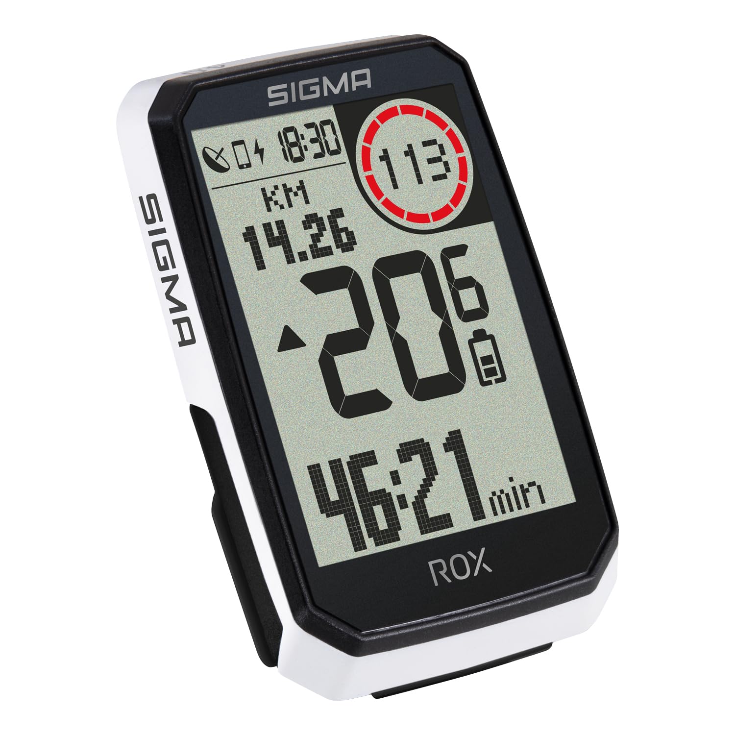 SIGMA ROX 4.0 ENDURANCE White | 41 godzin pracy na baterii | 30 funkcji, takich jak pomiar wysokości | kompatybilność z rowerami elektrycznymi | ANT+ i BLE | bezprzewodowy komputer rowerowy