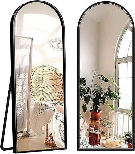 Miniatura 2 de soges Espejo de cuerpo completo con imágenes de alta definición, espejo de tocador arqueado para dormitorio y sala de estar, vidrio inastillable,