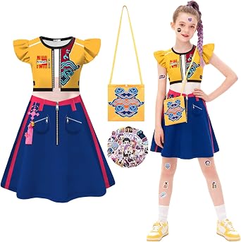 Character Dress for Girls - Costume with Sequin Details for Cosplay, Birthday Parties & Stage Performances