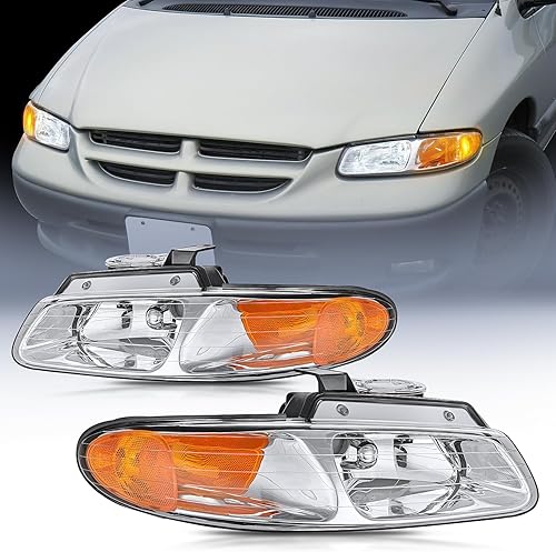 Miniatura 1 de Nilight Conjunto de faros delanteros para Chrysler Town & Country Dodge Grand Caravan Plymouth Grand Voyager 1996 1997 1998 1999 Chrysler Town &
