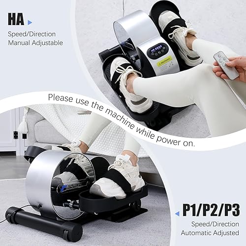 Miniatura 6 de YOUNGFIT Under Desk Elliptical Machine, Electric Leg Exerciser While Sitting for Seniors Adults, Quiet & Portable Pedal Exerciser with Telescopic