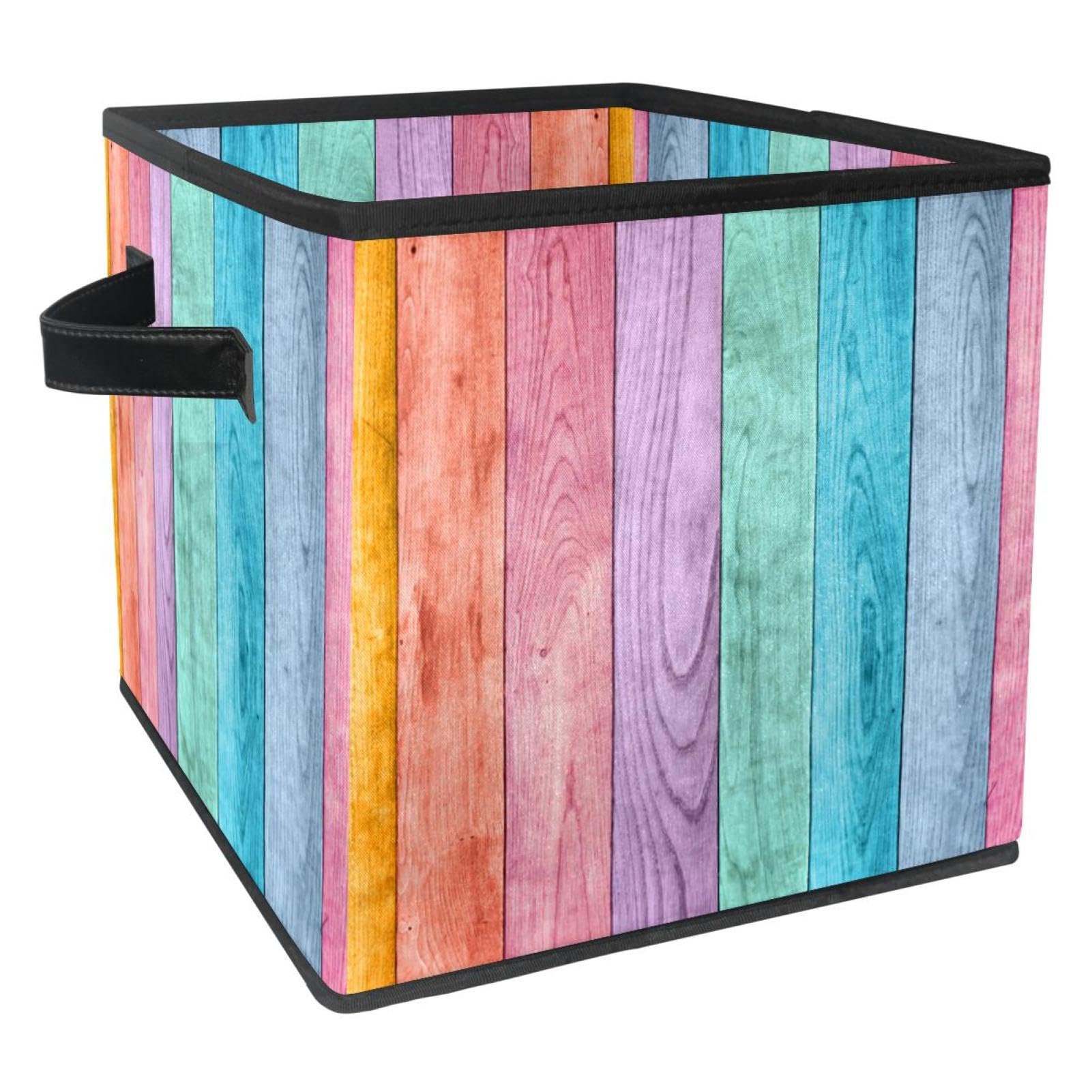 Cube de rangement tissu pliable pour placard et chambre enfant avec poignées