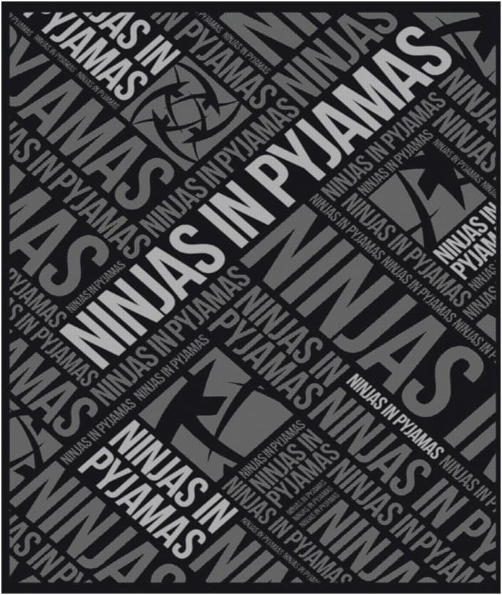 Ekelund Ninjas in Pyjamas Cotton Throw