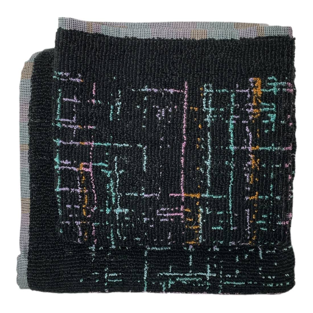 Carrara Coppia spugna di puro cotone lavorato art. Fashion - Nero