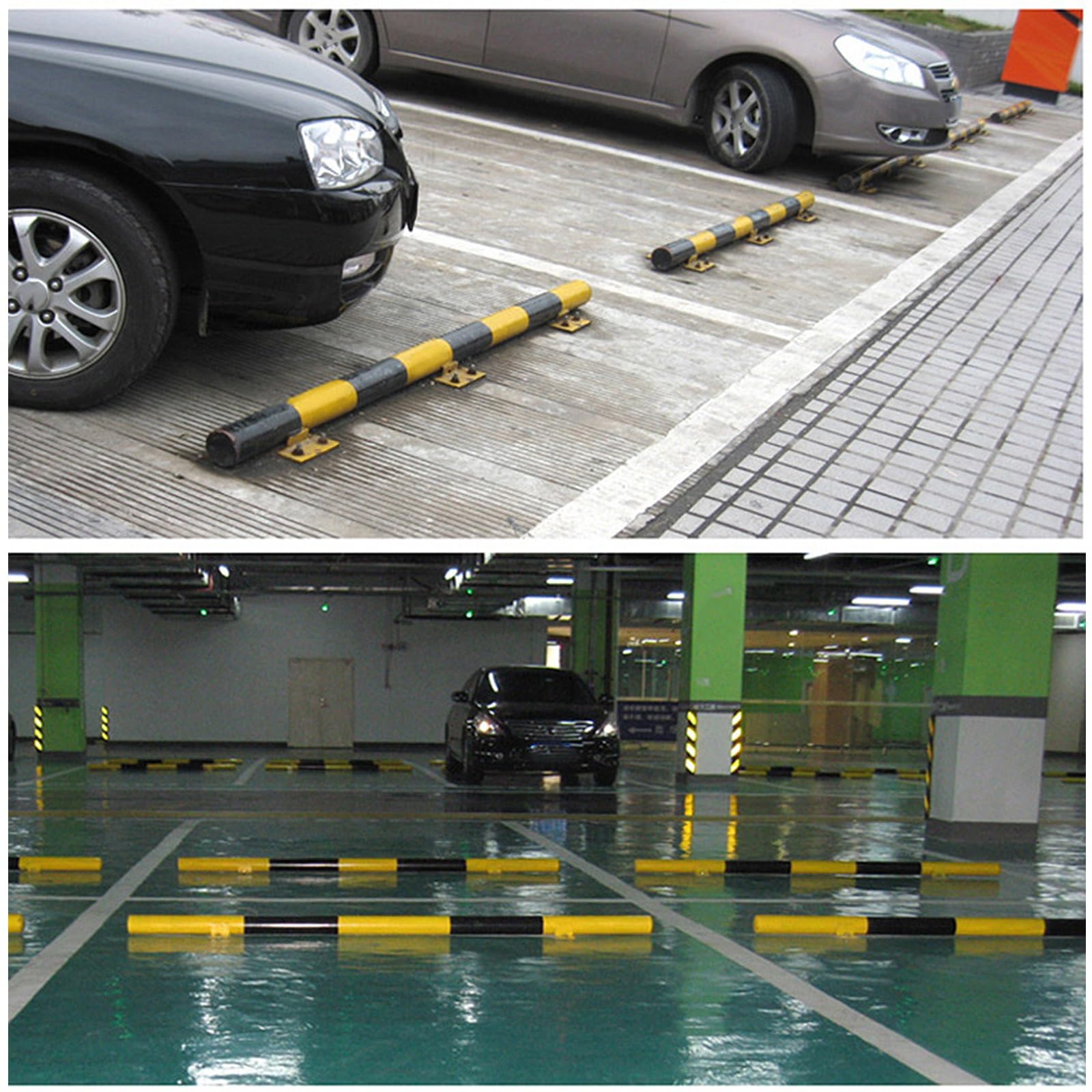 Paletti Delimitazione in Acciaio per Parcheggio Anti-collisione Barriera di Parcheggio per Traffico Strade di Cantiere(2000 * 100mm/79 * 4in)