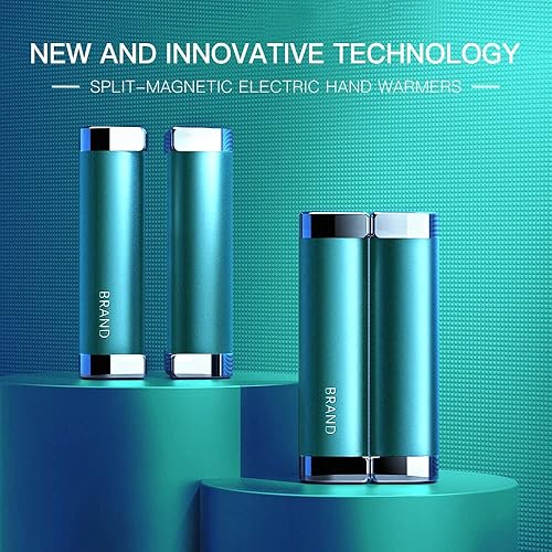 Miniatura 2 de Paquete de 2 baterías portátiles USB-C con 10000mAh y 12 horas de calidez, calentadores de manos eléctricos magnéticos divididos de 360 para