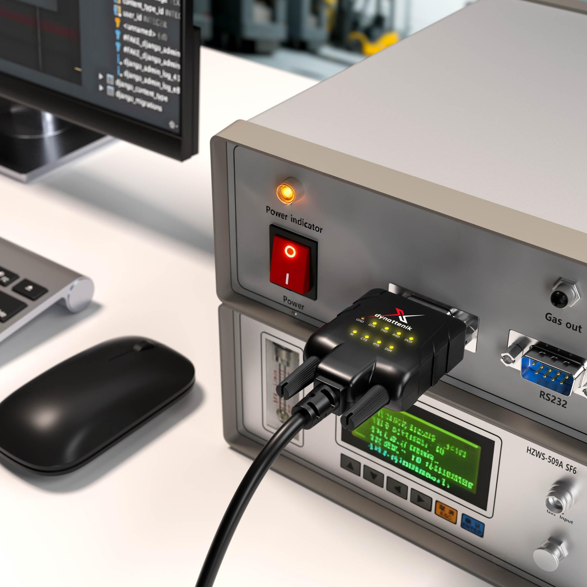 FTDI USB Seriell-Adapter mit ESD-Schutz & 9 Signal-LEDs – Industrieller RS232 Konverter für PC, Mac & Linux – Maschinensteuerung, Automatisierung & Entwicklung 【DeStatiX-A9, 6er-Pack】