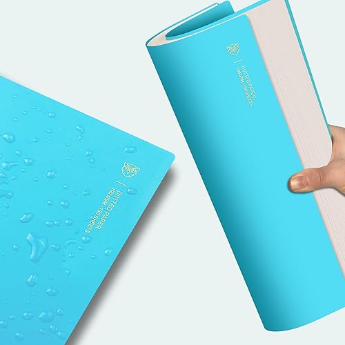 Miniatura 21 de EMSHOI Cuaderno de puntos en espiral A4, 150 hojas (300 páginas), diario de cuadrícula de puntos de 3.53 oz/m², tapa blanda impermeable, diario