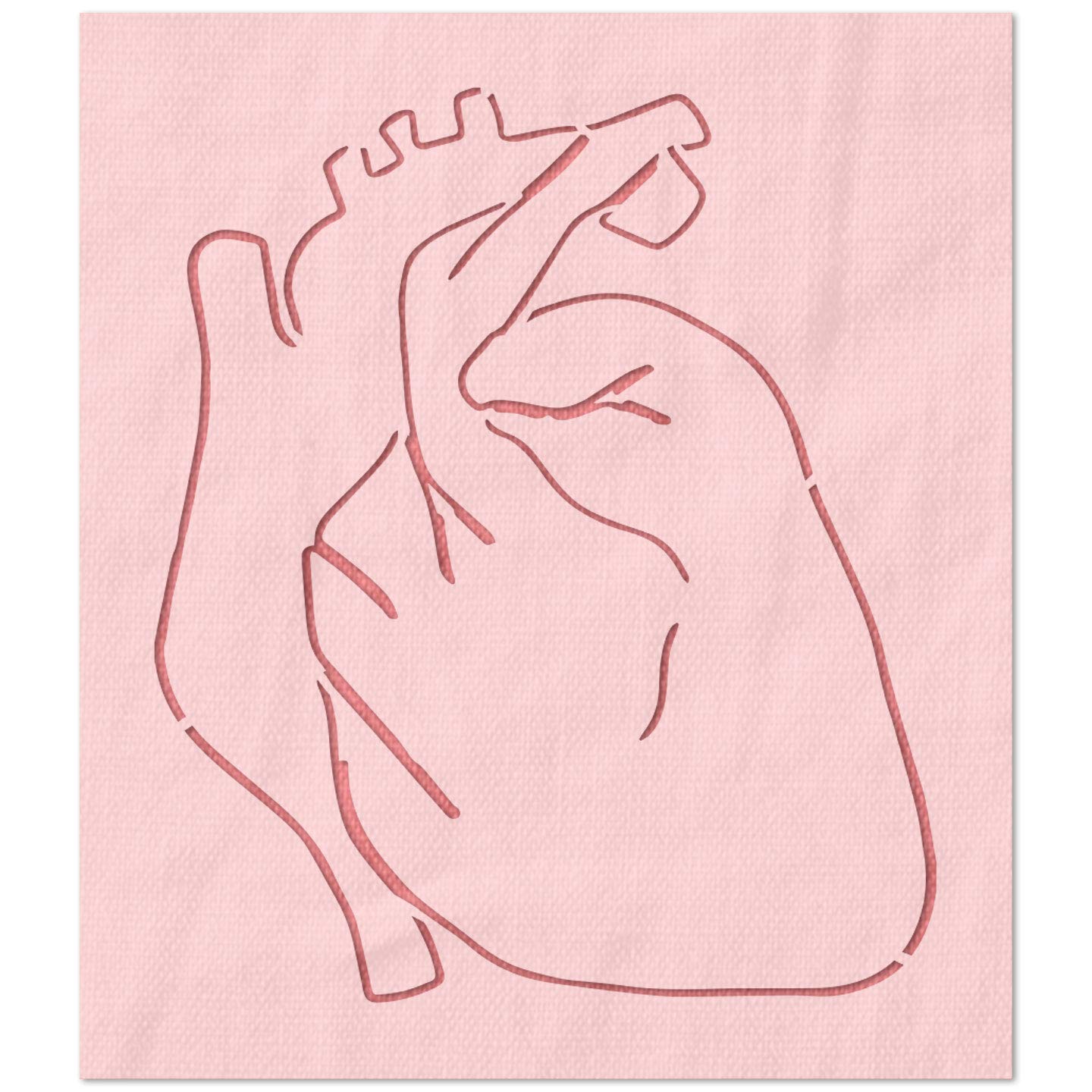Stencil Stop Echte Herz-Schablone – wiederverwendbar für DIY-Projekte, Malen, Zeichnen, Basteln – 14 mm Mylar-Kunststoff (8,7 x 10,2 cm)