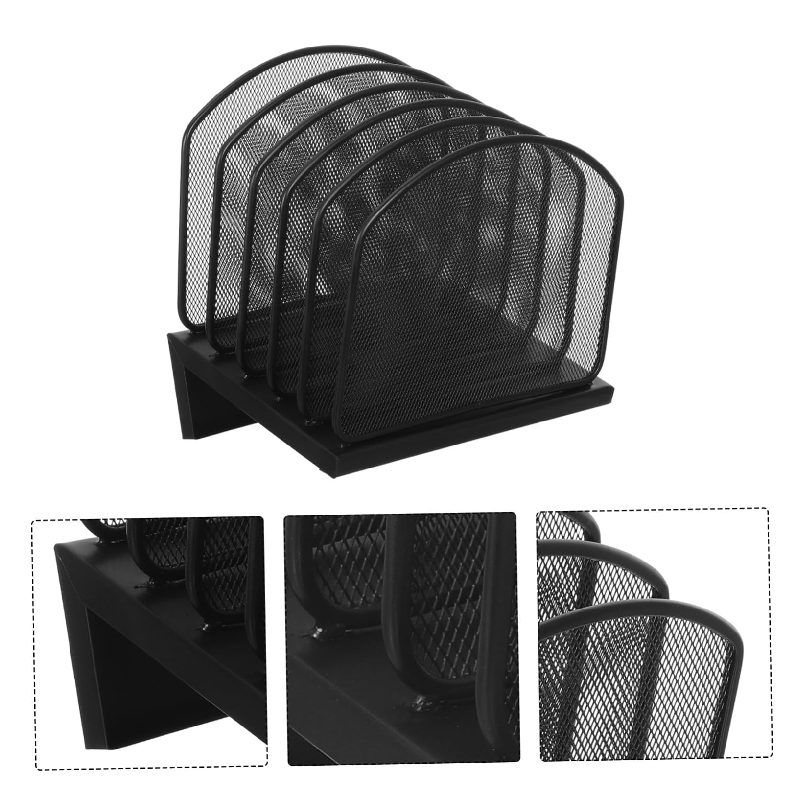 Organizer da Scrivania in Metallo Resistente Porta Documenti Verticale Multi-scomparto Portapenne e Raccoglitori per Ufficio e Studio Leggero e Facile da Spostare