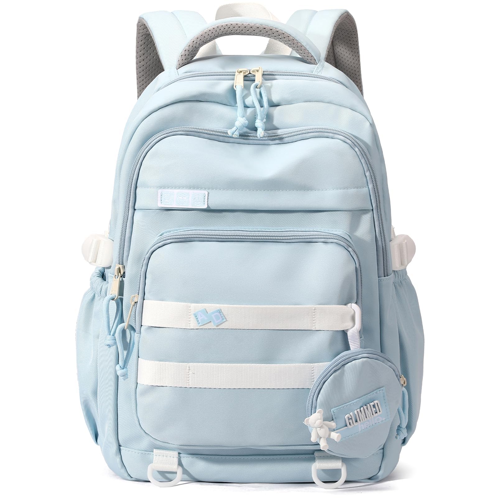 Armbq Kids Backpack for Girls - Aesthetic School Backpack for Teens - Blue Bookbag