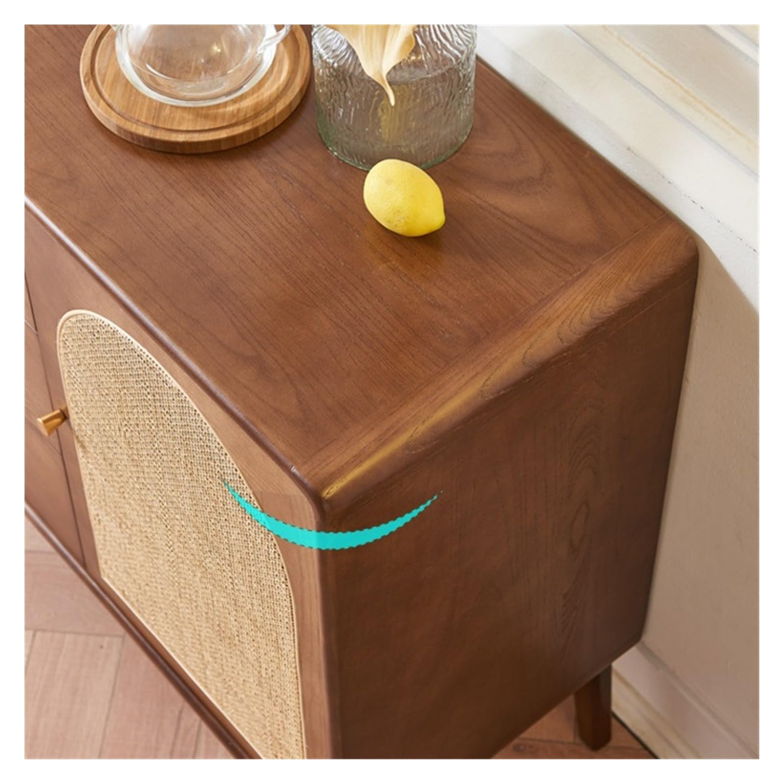 Armadio cucina Credenza in legno di rattan for la casa stoccaggio