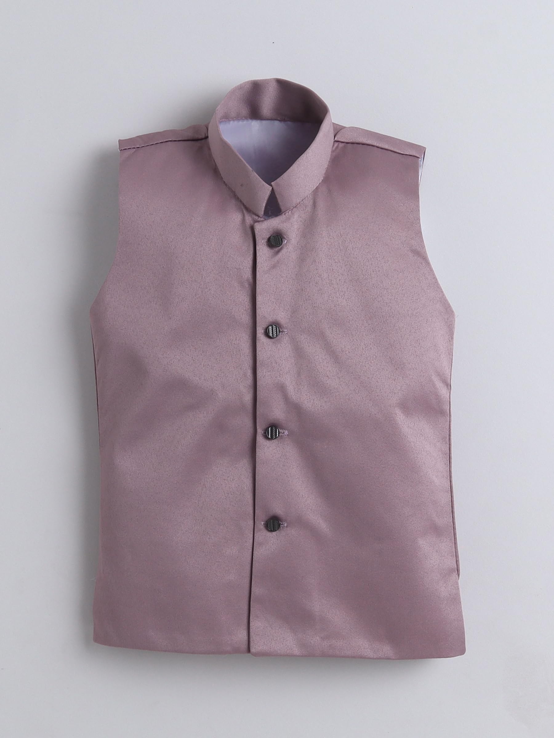 FOURFOLDS Boys Sequins Embellished Embroidered Sherwani Set- Mauve 4