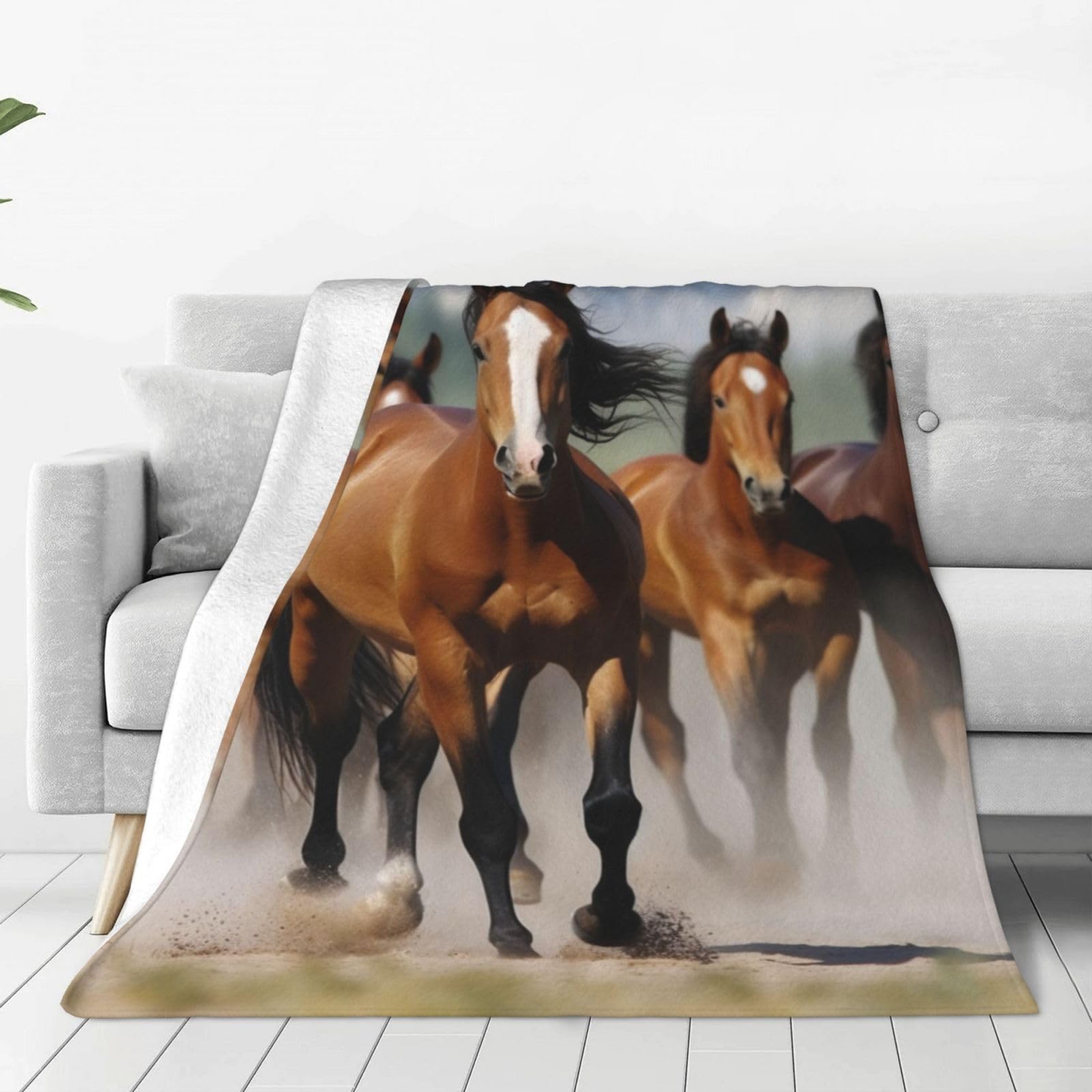 Couverture micro polaire 152x127 cm thermorégulatrice et ultra légère pour lit