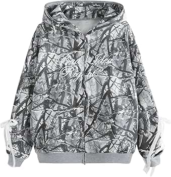 Amazon.com: SHENHE Women's Zip Up Camo Hoodie Y2k Vintage