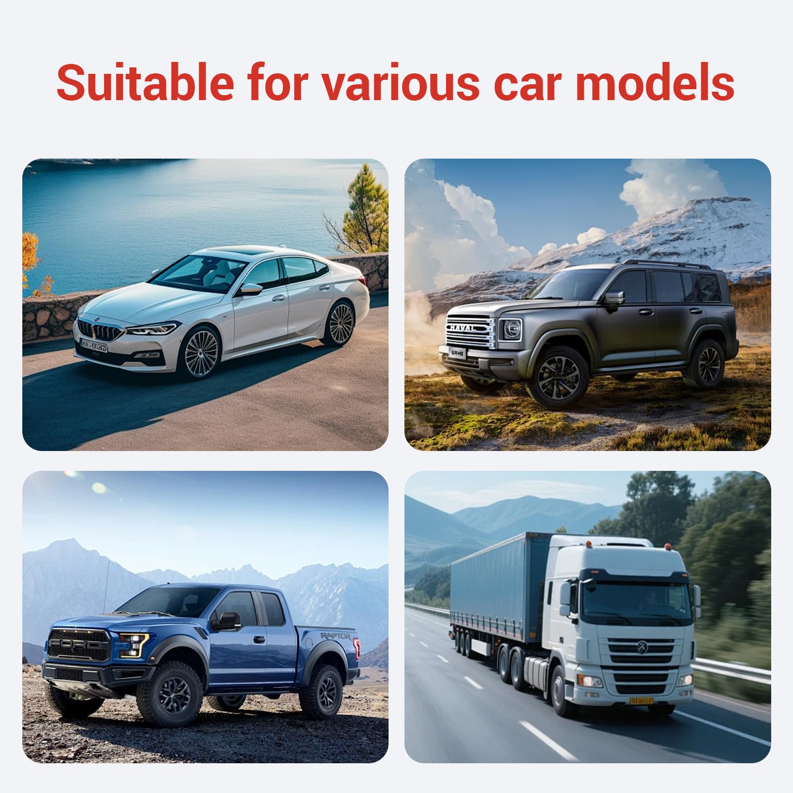 Piezas de coche de 36 cm, ajustables, compatibles con automóviles
