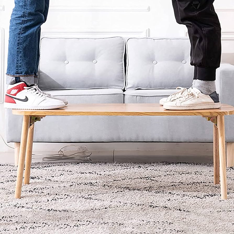 Amazon｜折りたたみ式テーブル、リビングルーム無垢材ソファ