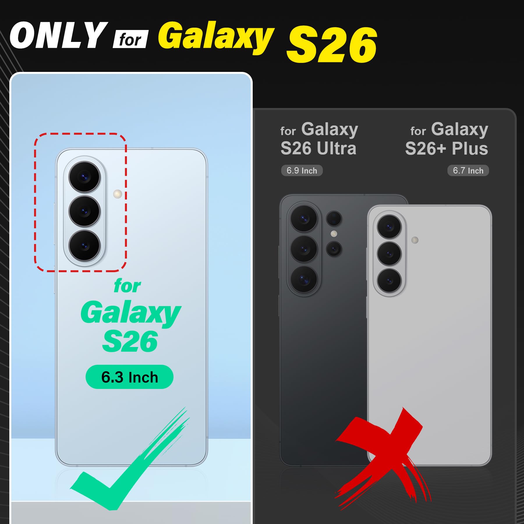 TUCCH Custodia per Galaxy S26, 2-in-1 Staccabile Cinturino Cover Blocco RFID Portafoglio Slot Carte Protezione Pelle Sintetica TPU Supporto Cover per Galaxy S26 (6,3" 2026), Blu Zaffiro Testurizzato