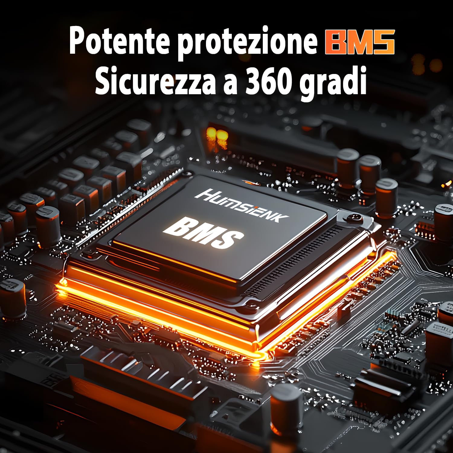 Humsienk Batteria LiFePO4 12V 314Ah Mini, 4019Wh batteria litio 300ah(314Ah) con BMS 200A, Protezione Bassa Temperatura, 15000 ciclo profondo, Ideale per camper, energia solare e barche