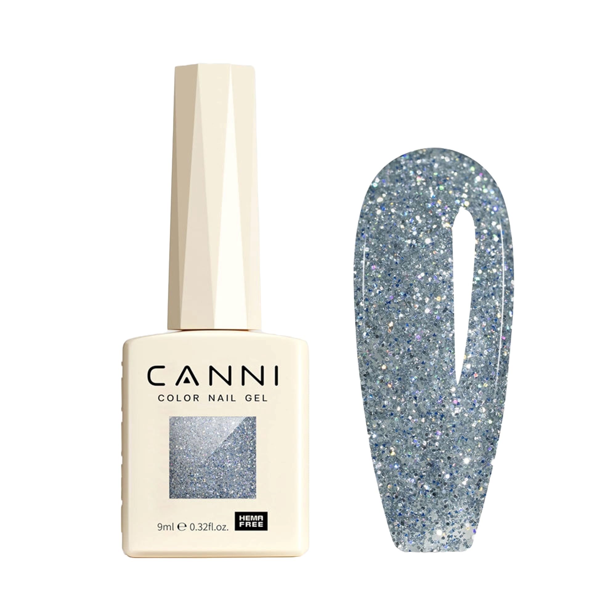 CANNI HEMA FREE Glitter Nail Gel - Diamond Glitter Series Gel Nail Polish from BELLE GAGA Nail Gel Polish Soak Off LED Nail Art Starter Manicure Salon DIY at Home (8062, 9ml)-image-4