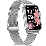 Fitness Tracker Answer/Make Calls, Smart Watch with Blood Pressure, Blood Oxygen, 24/7 Heart Rate Monitor, 120 Sport Mode Activity Tracker with Step Counter, Waterproof Sleep Tracker for Women Men Silver