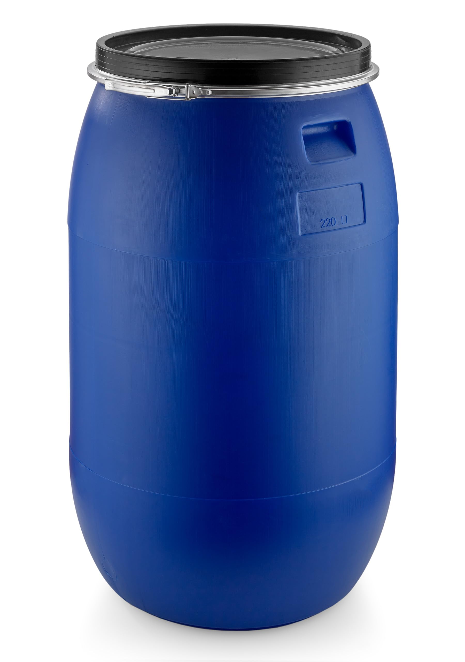 B220 C Tonneau avec Cercle, diamètre – 58 cm, contenance – 220 Litre, Bleu