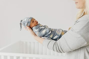 Copper Pearl Swaddle Blankets for Newborns | Soft Stretchy Receiving Blankets for Boys and Girls | Large 46 x 46 Inch Baby Blankets | Lightweight and Breathable Swaddles | Hope
