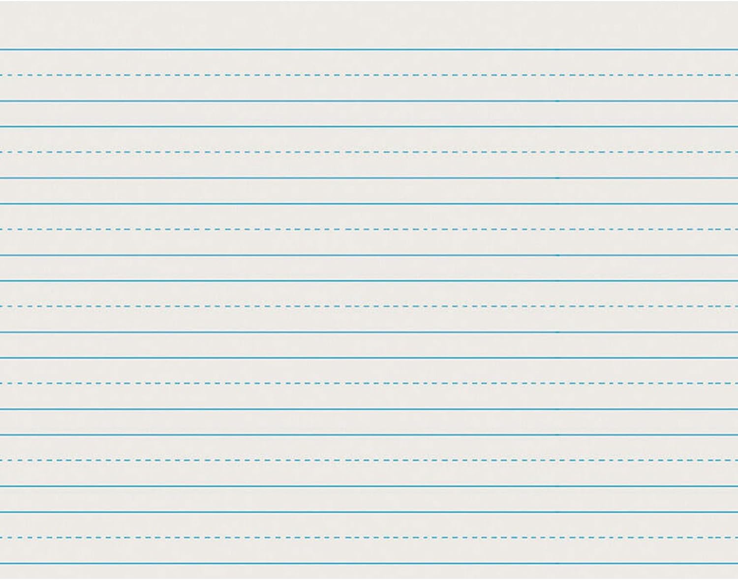 Pacon PAC2635BN Newsprint Handwriting Paper, Skip-A-Line, Grade 2, White, 3/4" Ruled (Long Way), 11" x 8.5", 500 Sheets Per Pack, 5 Packs