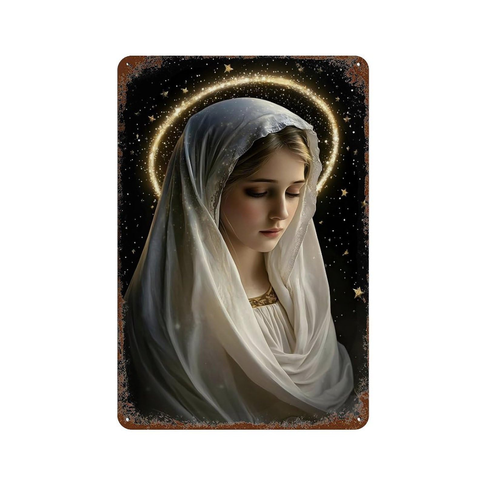 xiaoxiaoshen Blessed Virgin Mary Christian (1) Wall Decor Art Metal Tin Poster Modern Home Decor Art Home Bar Shop Decorations Vintage Sign 30x20cm
