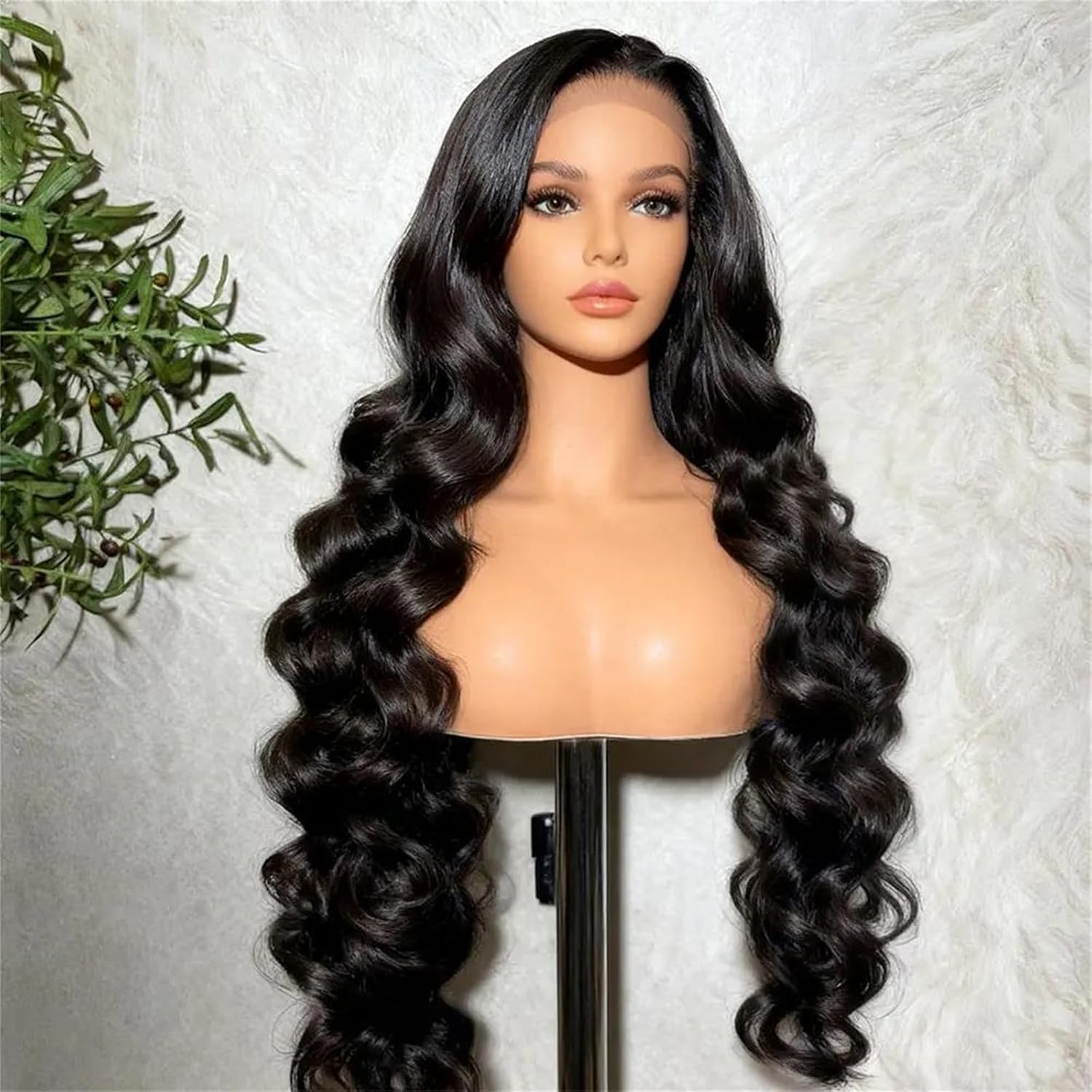 Alloaone 40 Inch Body Wave 220% Density Lace Front Wigs Human Hair Hd Transparent Lace Frontal Wig Pre Plucked Glueless Water Wavy Wigs For Black Women