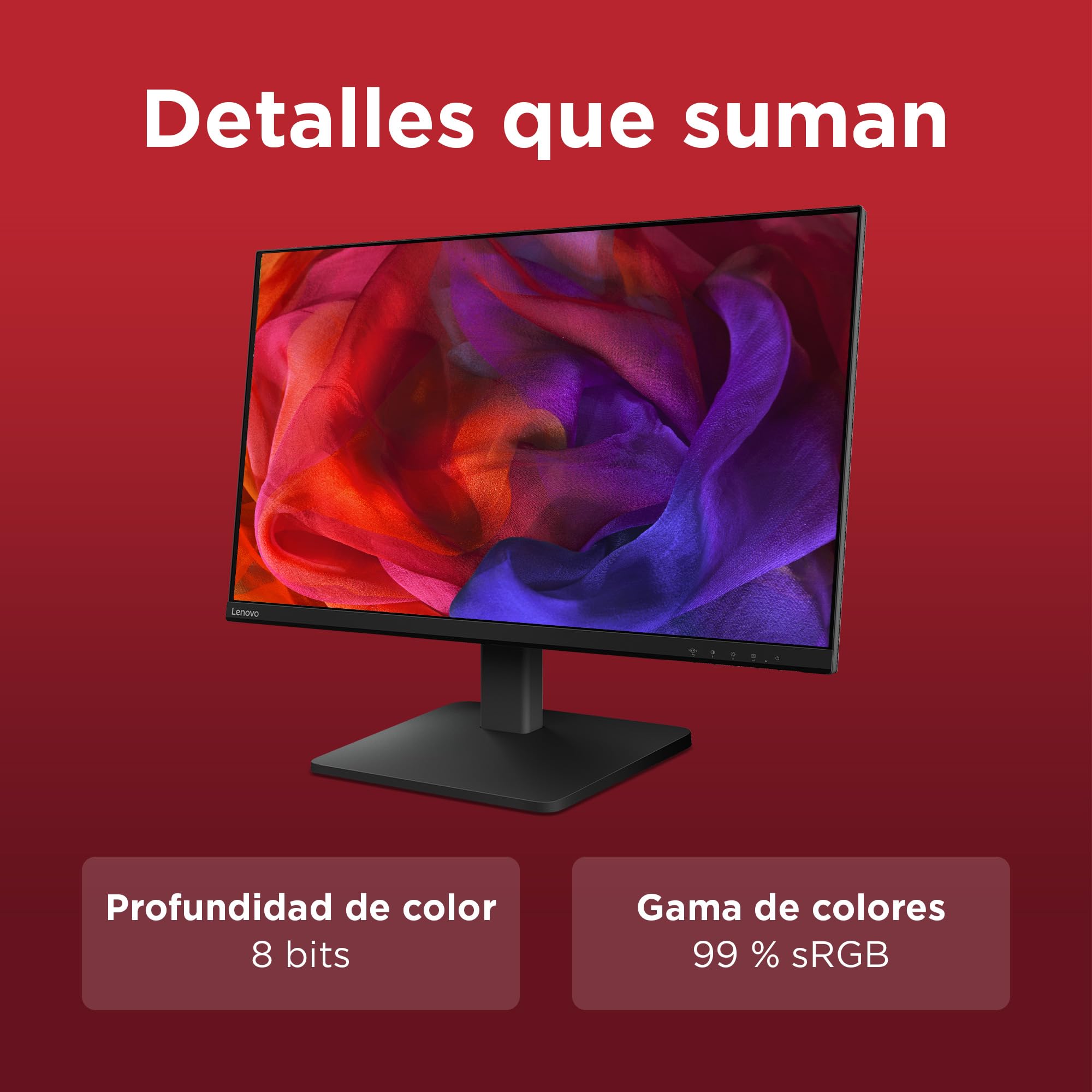 Lenovo L27qe - Monitor QHD 27" (IPS, Tasa de Refresco 100 Hz, Tiempo de Respuesta 4ms, 16:9, HDMI 2.1 - DP 1.4, VESA Adaptive Sync, Montaje VESA 100 mm, Soporte Inclinable) Negro