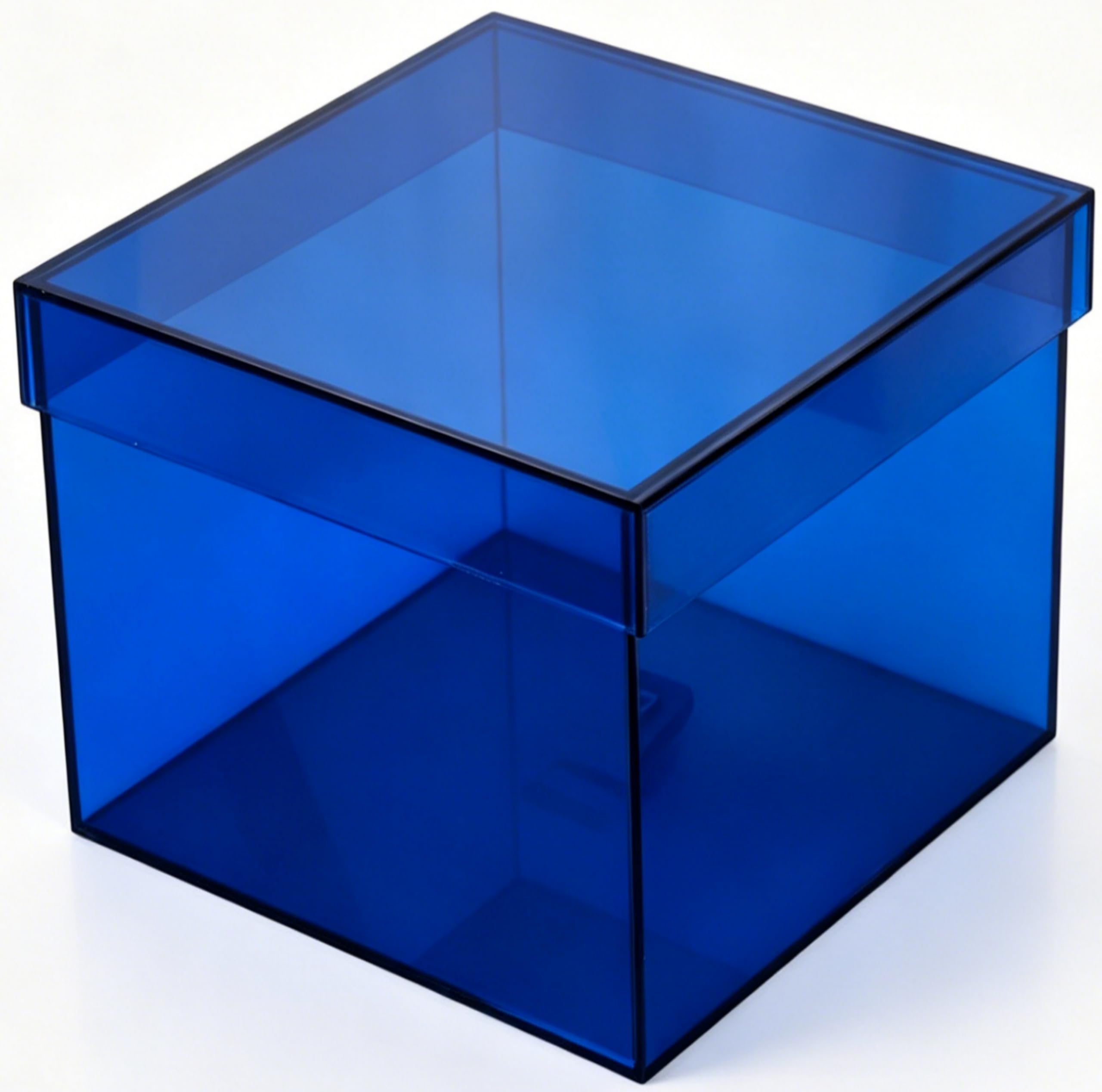 Photo 1 of KissYou Acrylic Box with Lid Clear Display Boxes Stackable Storage Bins Plastic Square Cube for Bathroom Counter Storage Cookie Candy Birthday Party Decoration