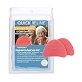 Quick Reline (Boil & Fit) Denture Reliner Kit; For Use with Full or Partial Denture, 2 Denture Reline pucks included with each kit, Remold and adjust mulitple times, Zinc-free, No More Loose Dentures!