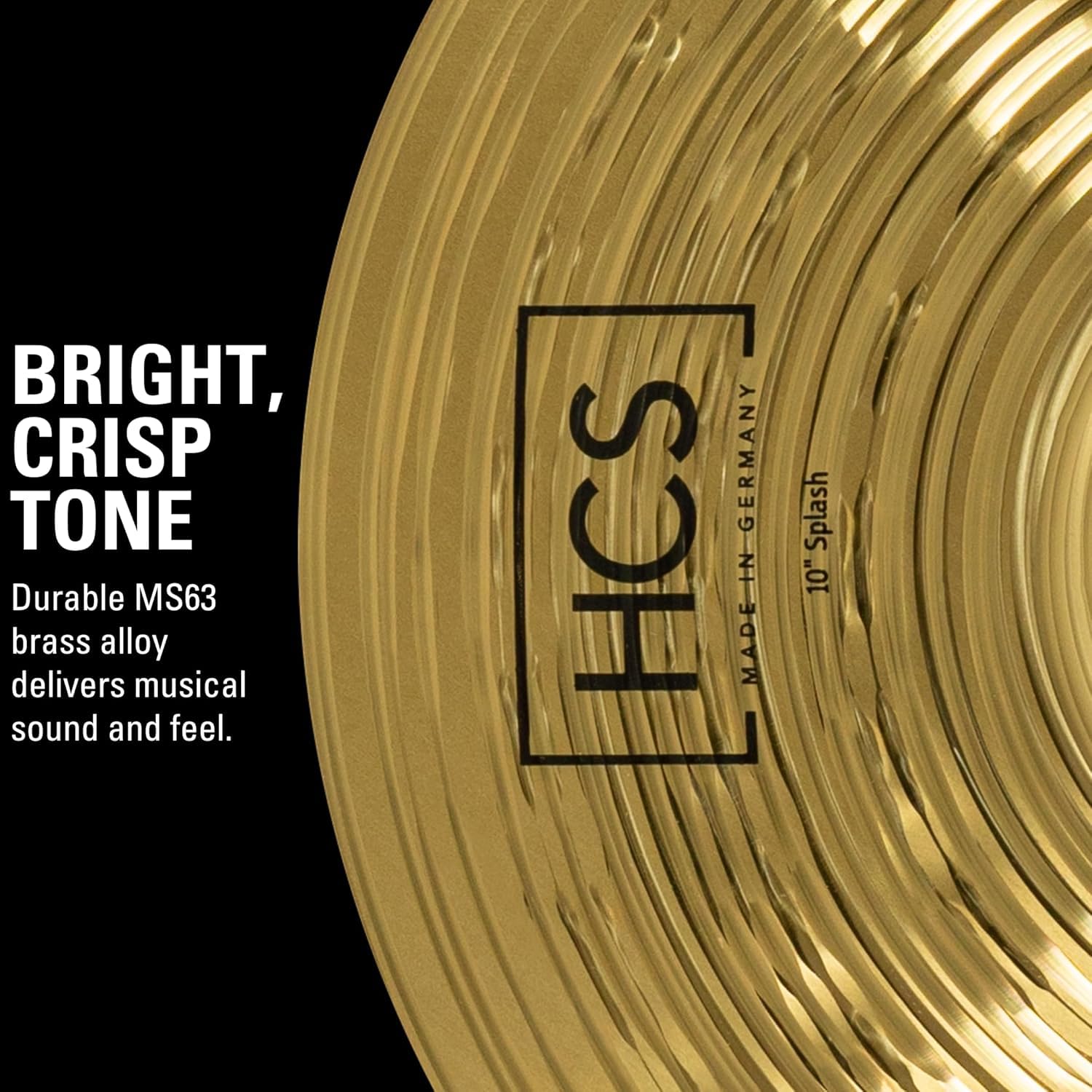 Meinl Cymbals HCS 10 Splash Cymbal for Drum Set Traditional Medium Brass, 2-Year Warranty, (HCS10S) - Image 2 thumbnail