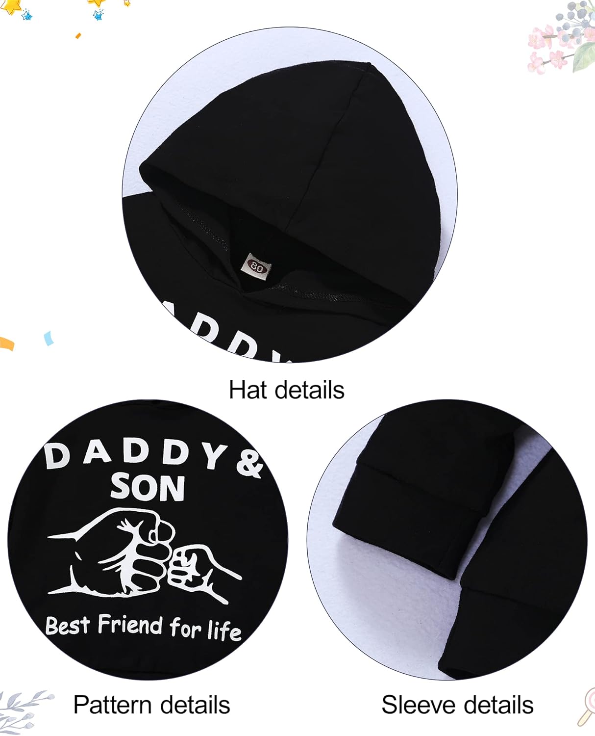 WESIDOM Toddler Boy Clothes,Long Sleeve Printing Hoodie+Jeans Pants Toddlers Boys Outfits Set 1-6Y Kids Clothing - Image 4