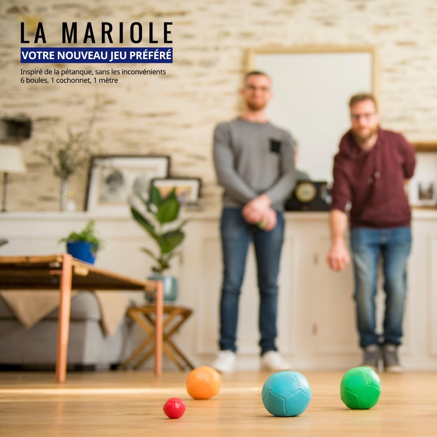 LA MARIOLE - Jeu de Boules de Pétanque Tout Terrain Intérieur Extérieur Indoor Outdoor - Pack Officiel V4