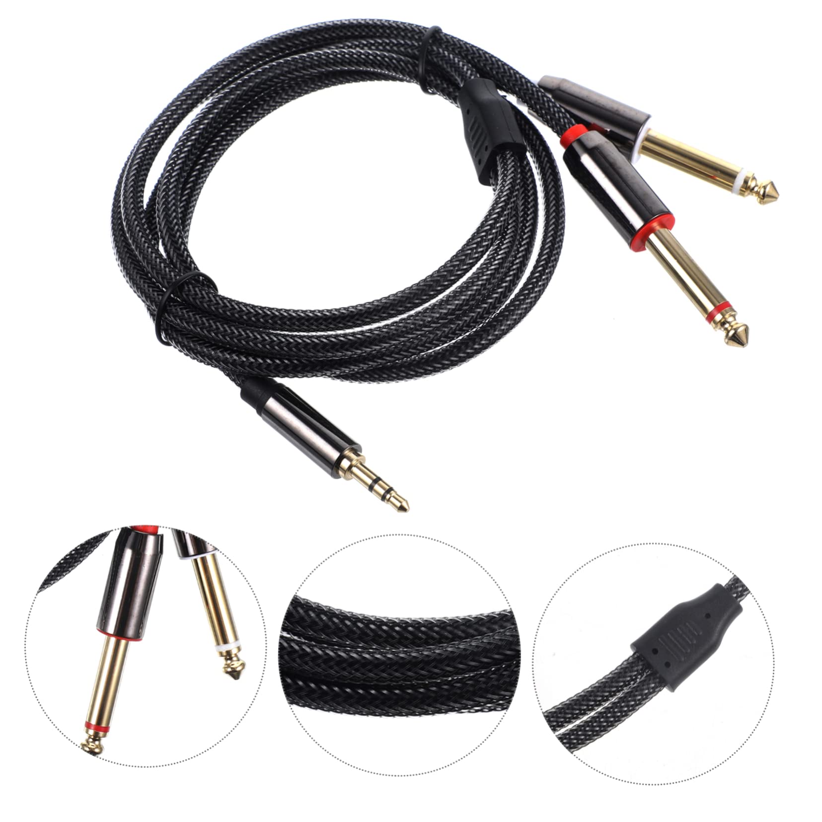 Gatuida 3pezzi Cavo Audio Adattatore Splitter Per Stereo e Mono Compatibile Con Laptop Smartphone Altoparlanti e Mixer Audio Connessione Stabile e Bassa Impedenza Placcato Per Qualità