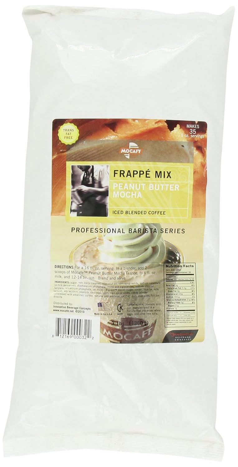 MOCAFE Wild Tribe Moka Frappe Mix, Blended Iced Coffee Instant Mocha Powder, 3lb bulk bag