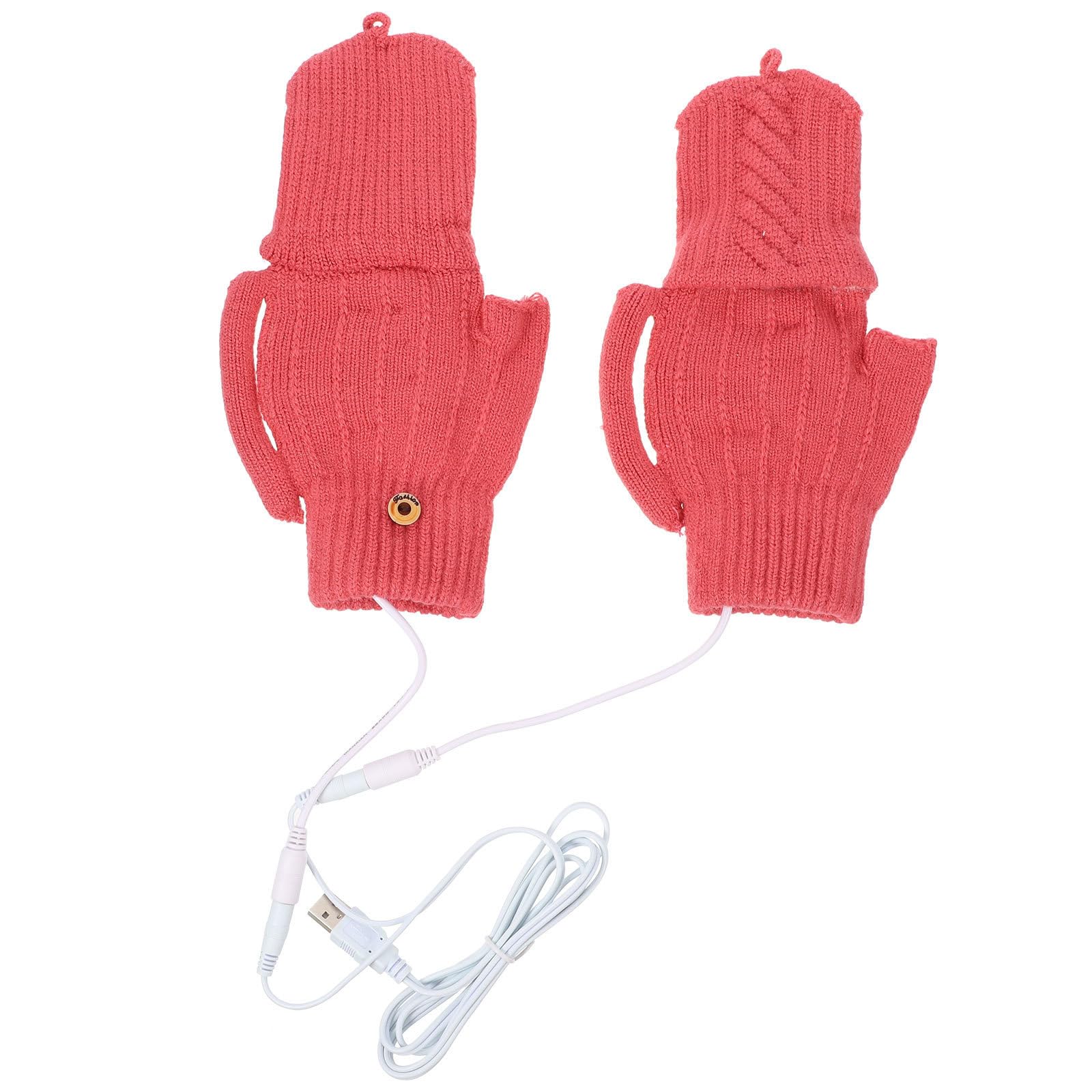 Didiseaon 4 Juegos Guantes Calefactables USB para Mujer y Ciclistas, 5v,