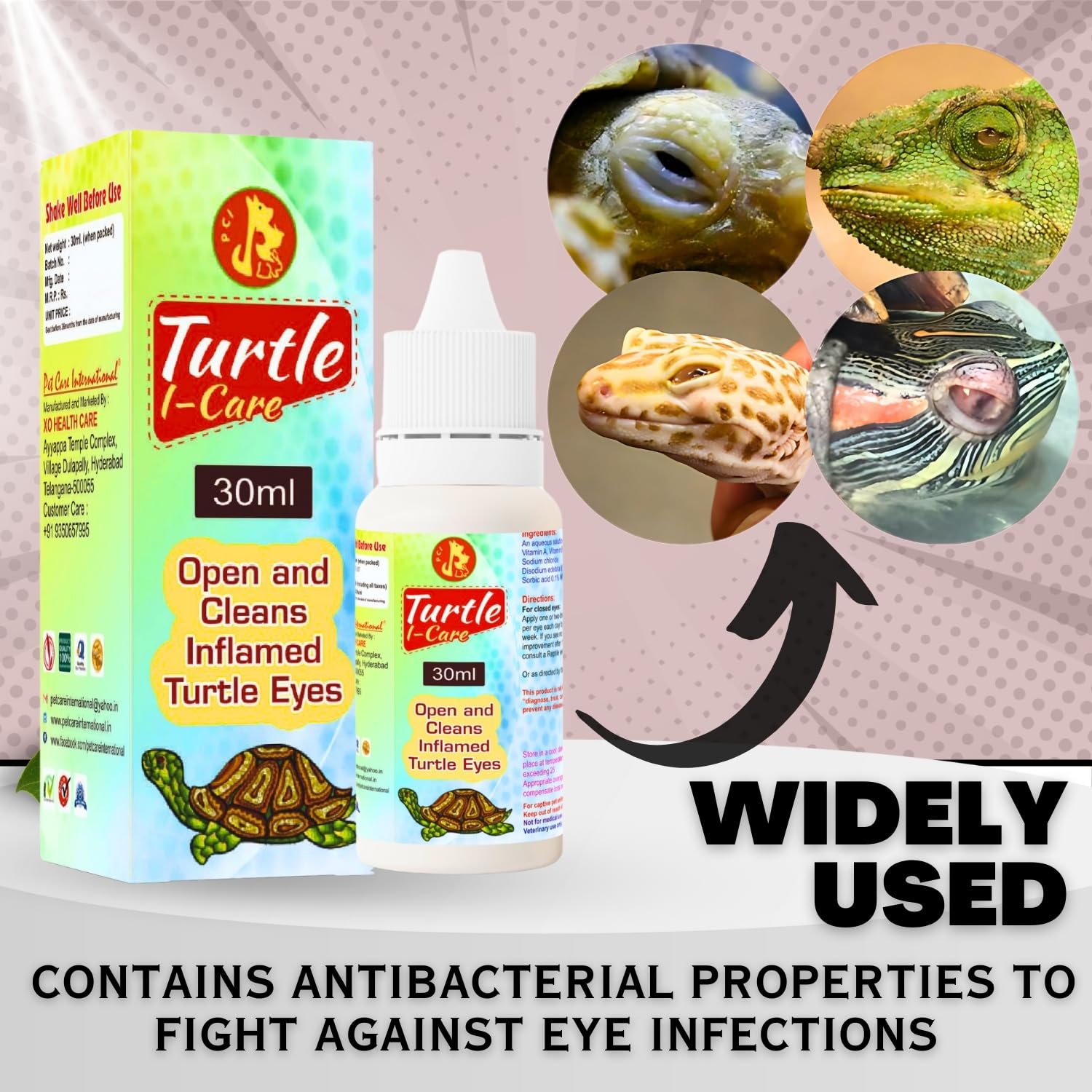 Sage Square Pet Care International Turtle Healthcare Combo β Vita A & Turtle I-Care | Supports Eye Health, Strong Immunity, Essential Nutrition | Vitamin, Mineral Supplement for Healthy Turtles (30ml) 2