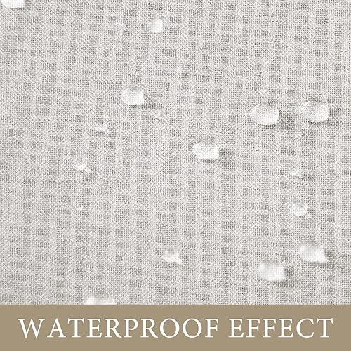 Miniatura 3 de MIULEE Cortina 100% opaca de lino texturizado para puerta corrediza de patio, dormitorio, sala de estar, cortina divisora de habitación, 1 panel de