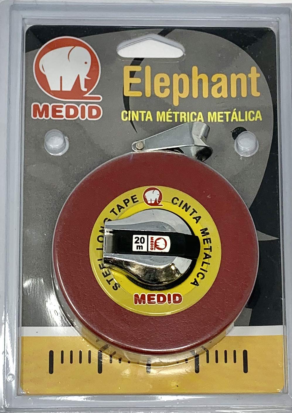 Medid MD/265020 Cintas métricas metálicas con estuche recubierto, 20 m