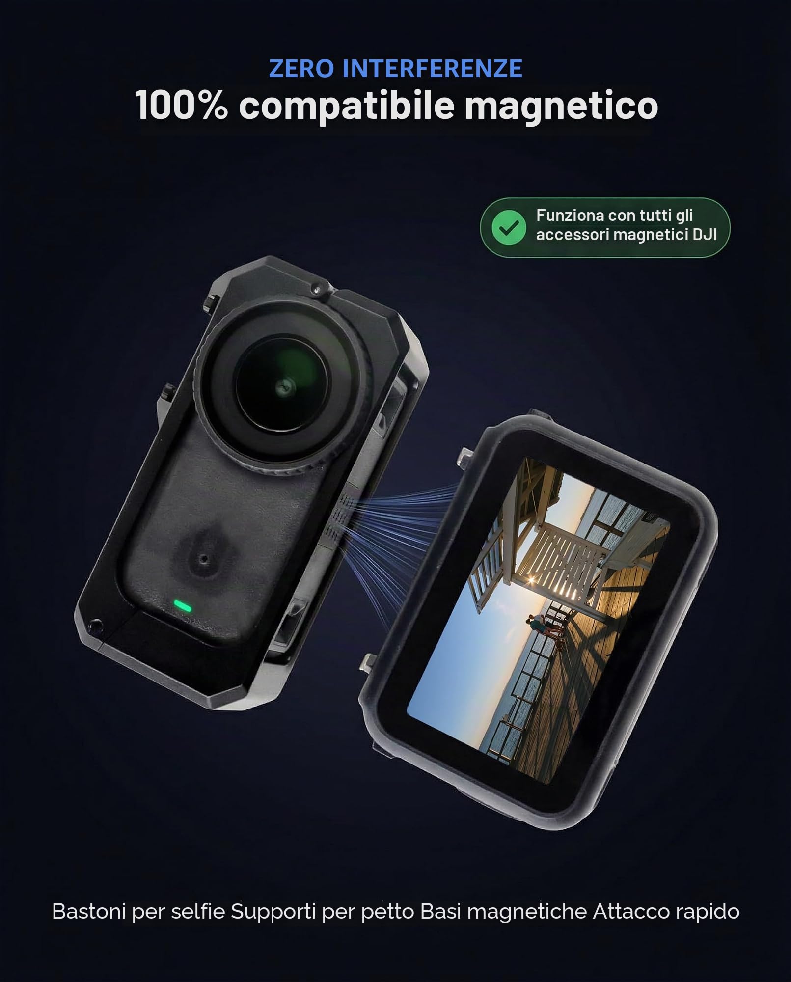 iDaPro Custodia protettiva in alluminio a gabbia per conigli, per fotocamera sportiva DJI Osmo Nano, lunetta protettiva, accessori di espansione multifunzione a sgancio rapido per Osmo Nano