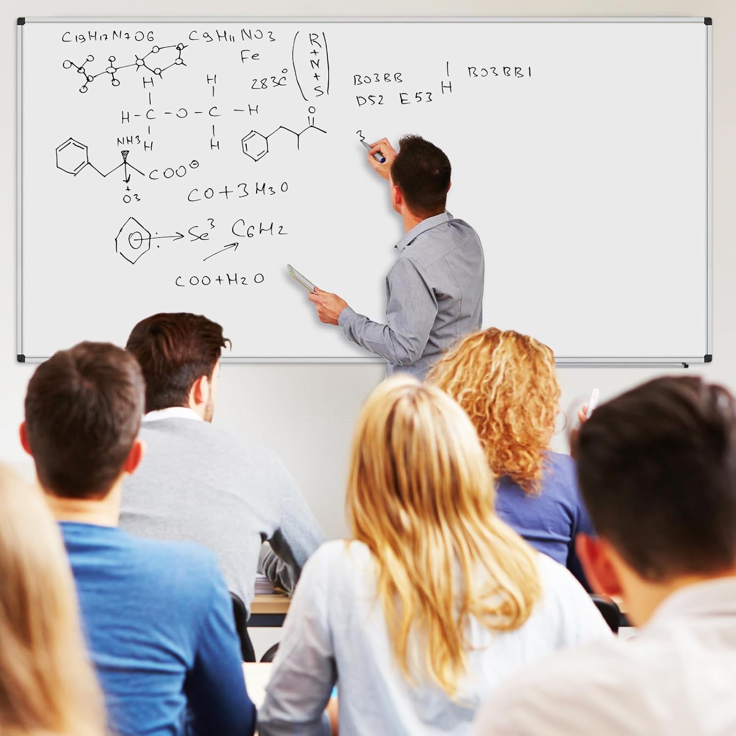 XBoard Magnetic Dry Erase Board 4' x 8' Wall Mounted, Large Whiteboard 96 x 48 Inches with Aluminum Frame for Office, School, Conference Room